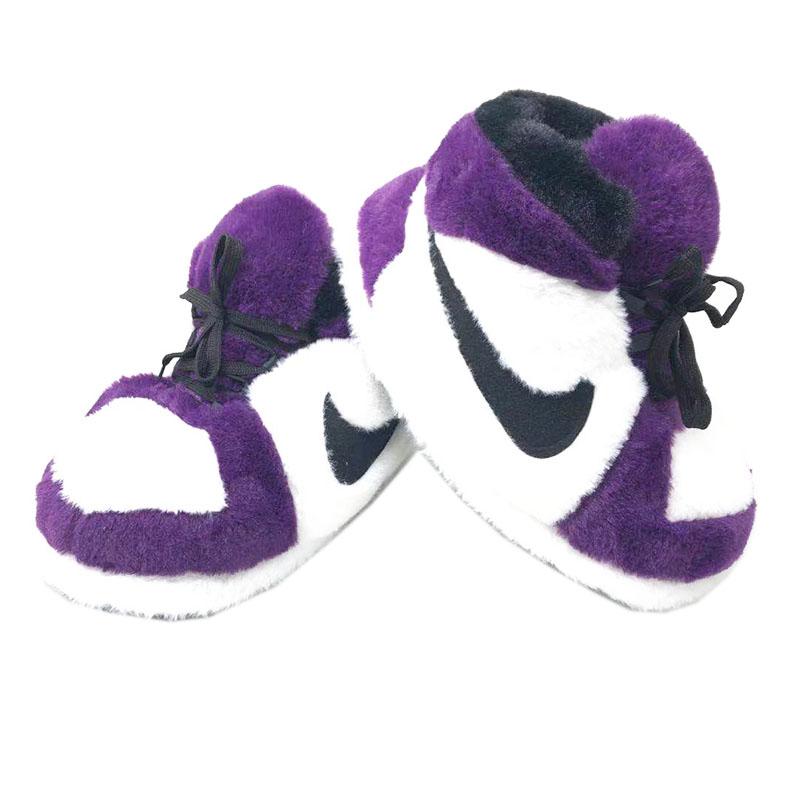 Purple Plush Check Sneakers – Comfy Air Sneakers